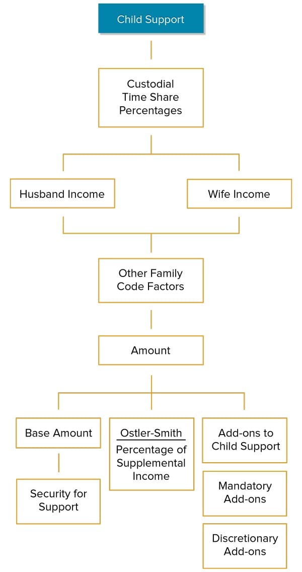 Infographic about Child Support Decision Tree