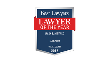 Best Lawyers | Lawyer Of The Year | Mark E. Minyard | Family Law | Orange County | 2016