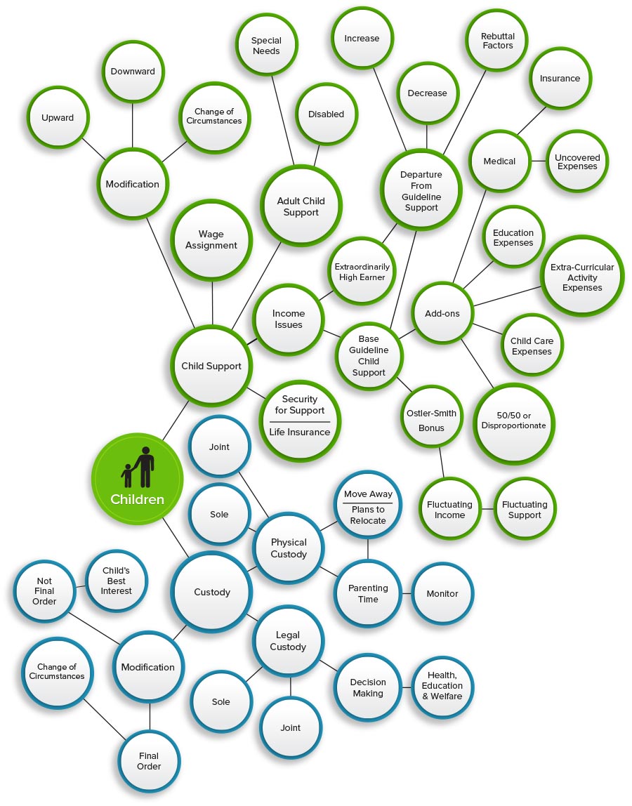 Infographic about Family Law Interconnectivity Overview with regards to Children
